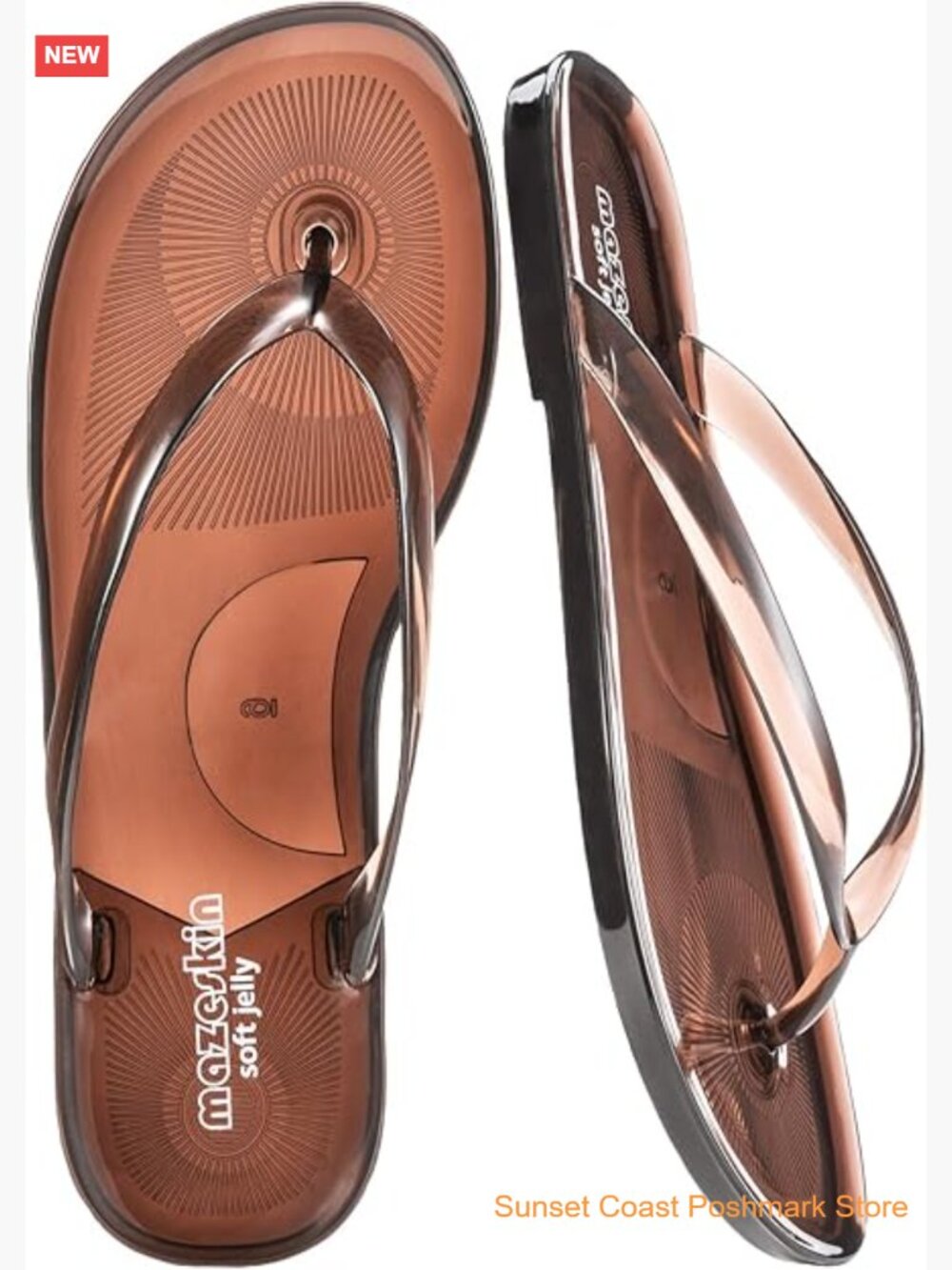 Women's Jelly Flip Flops Thong Sandals Soft Non-Slip Rubber Sole Waterproof